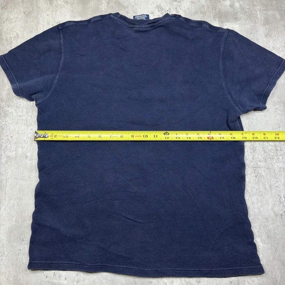 Polo Ralph Lauren Men's M Blue Waffle Knit Thermal Short Sleeve Shirt Sleep